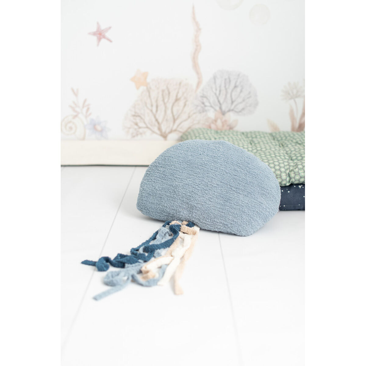Set of soft toys Crochetts Blue White Jellyfish 40 x 95 x 8 cm 2 Pieces
