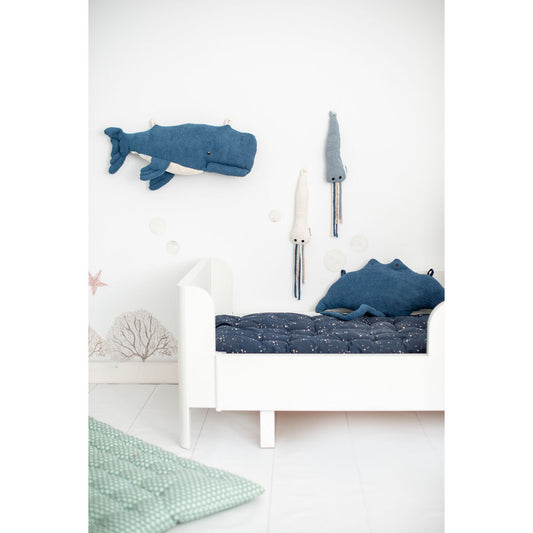 Jouet Peluche Crochetts Bleu Pieuvre Baleine Raie manta 29 x 84 x 29 cm 4 Pièces