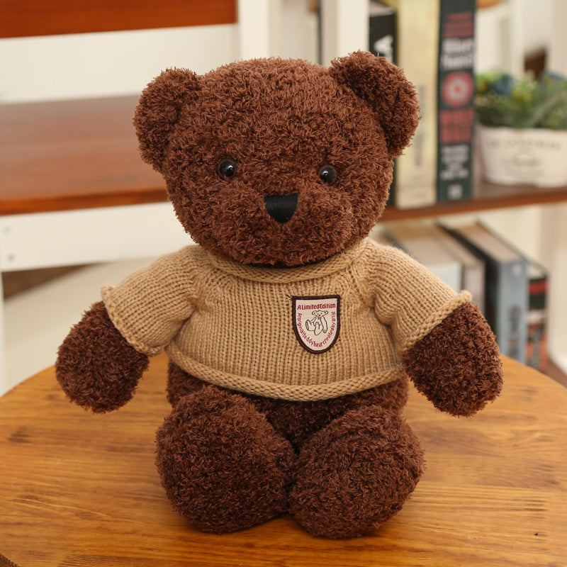 Mr T le petit ours brun en peluche de grande taille pour enfants - MaPelucheDoudou https://mapeluchedoudou.com