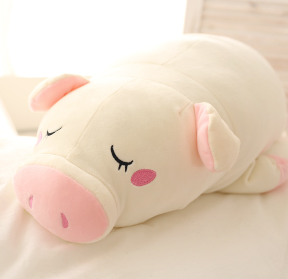 Piggy la peluche géante cochon grand nounours pour enfant rose ou blanc - MaPelucheDoudou https://mapeluchedoudou.com