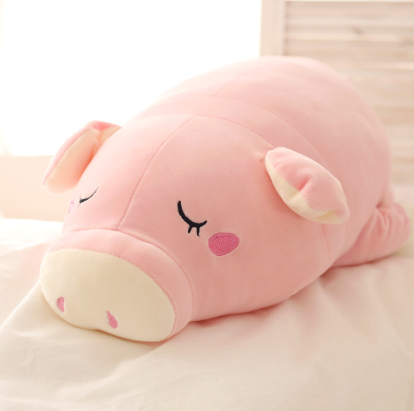 Piggy la peluche géante cochon grand nounours pour enfant rose ou blanc - MaPelucheDoudou https://mapeluchedoudou.com
